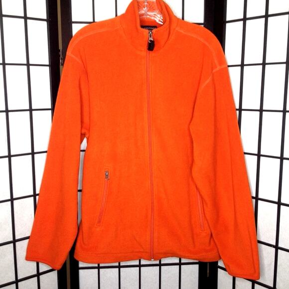 Roundtree & Yorke Fleece Full Zip Long Zip Long Sleeve Jacket Men's Small - Picture 1 of 7